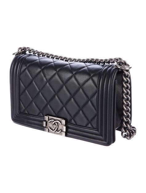 chanel quilted boy flap size|Chanel bag size.